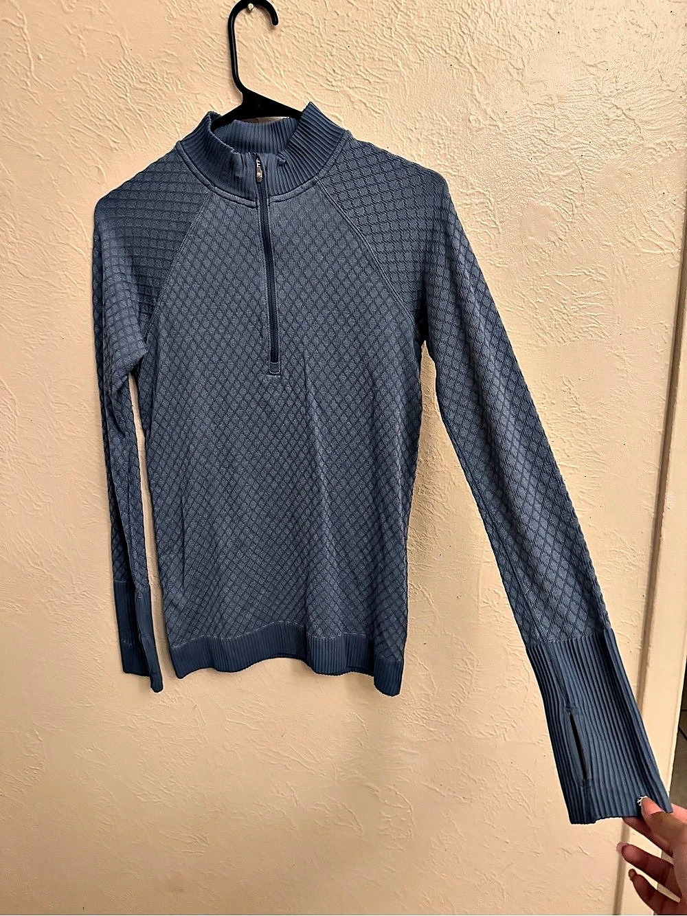 lululemon Oversized Quilted Half-Zip Sweater Blue